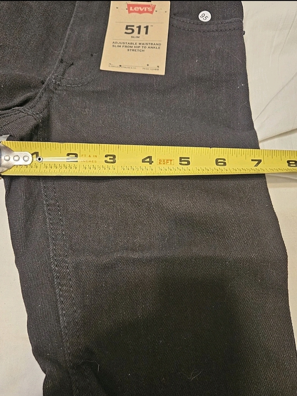 Levi's Kids 511 5 Slim Jeans in Black Hip To Ankle Stretch Brand New - Picture 10 of 10